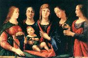 VIVARINI, family of painters Mary and Child with Sts Mary Magdalene and Catherine France oil painting artist